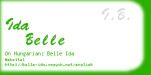 ida belle business card
